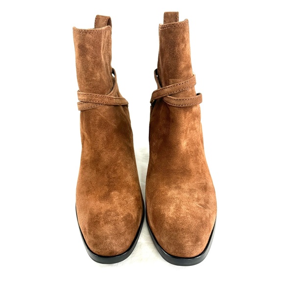 Rag Bone Hazel Women Size 10 EU 40 Brown Calf Suede Buckle Boot Brass MSRP $495 - Picture 2 of 10